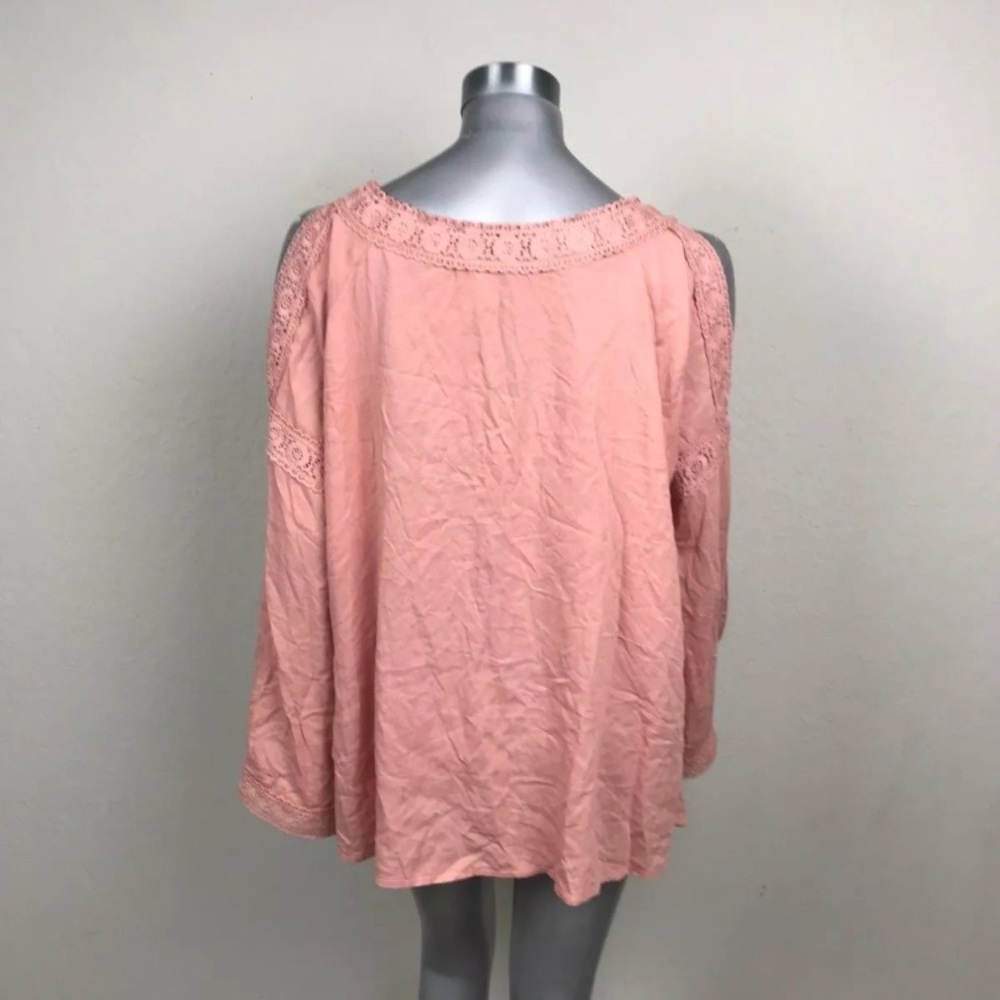 Forgotten Grace Top Blouse Cold Shoulder Sz 2X - Picture 3 of 5